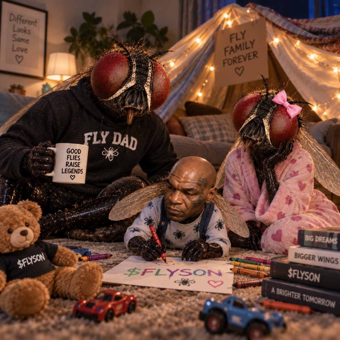 Fly family fort night in the living room, Mike Flyson coloring